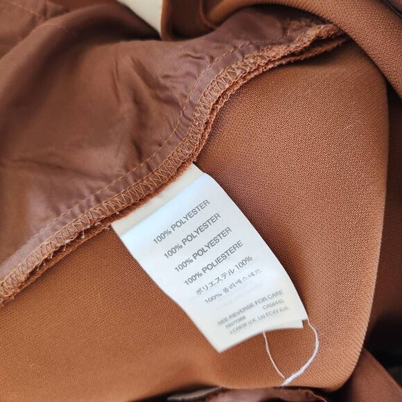 J. Crew Womens Brown Pleated High Rise Straight Leg Trouser Dress Pants Size 6 - Picture 12 of 13